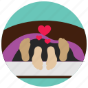 bed, blankets, feet, hearts, interactions, sex, social 