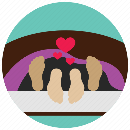 Bed, blankets, feet, hearts, interactions, sex, social icon - Download on Iconfinder