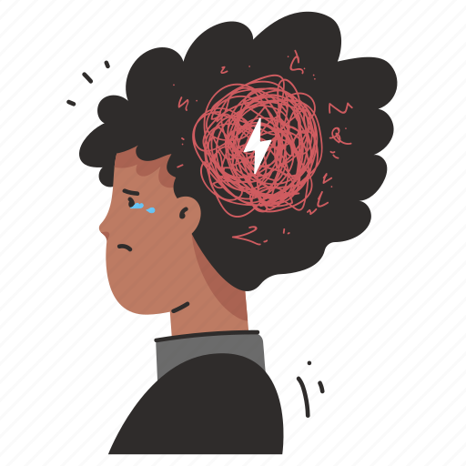 Emotion, depression, suicide, negative, thoughts, mind, psychology illustration - Download on Iconfinder