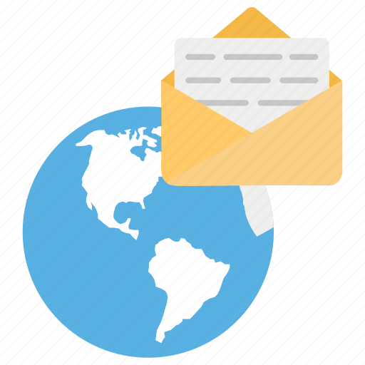 Email, global correspondence, global email, global marketing, newsletter icon - Download on Iconfinder