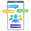 users chat, mobile chat, group chat, mobile communication, mobile conversation 