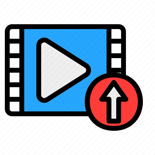 Video, upload, movie, media, arrow, play, film icon - Download on Iconfinder