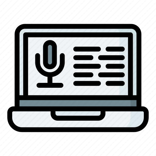 Podcast, mic, microphone, laptop, audio icon - Download on Iconfinder