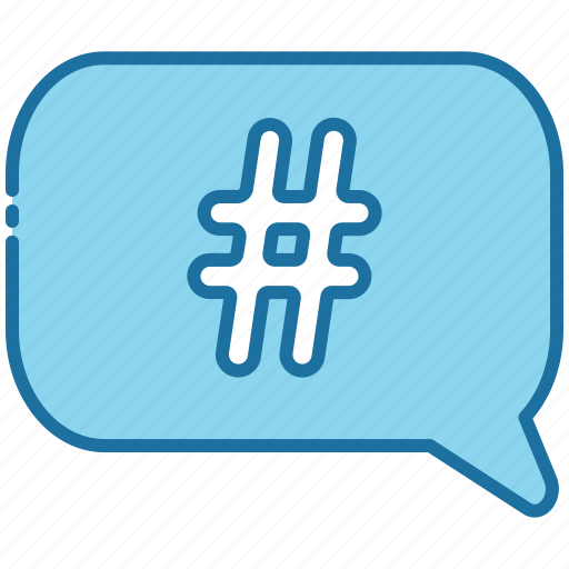 Hastag, feedback, bubble, communication, message, chat, social media icon - Download on Iconfinder