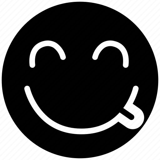Delicious, emoji, happy, satisfied, smile, tongue icon - Download on Iconfinder