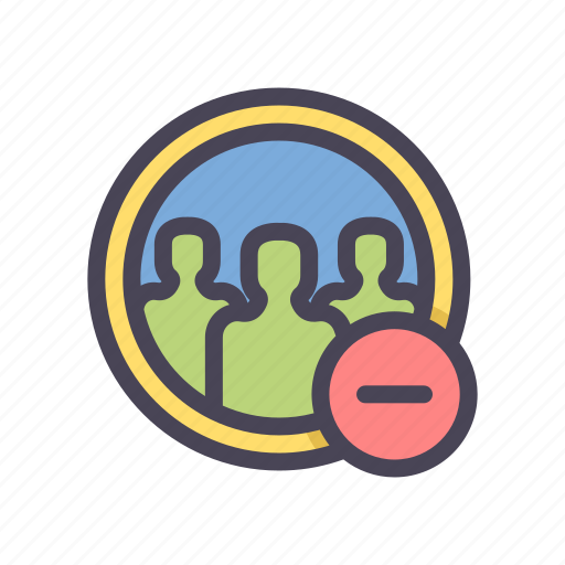 Minus, remove, group, team, person, people, social media icon - Download on Iconfinder