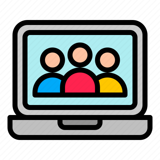 Group, laptop, media, profile, social, user icon - Download on Iconfinder