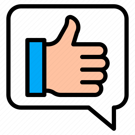 Like, media, social, speech bubble, thumb up icon - Download on Iconfinder