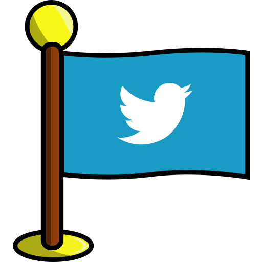 Bird, flag, media, networking, social, twitter icon - Free download