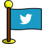 bird, flag, media, networking, social, twitter 