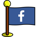 facebook, flag, media, networking, social