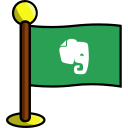 evernote, flag, media, networking, note, notes, social