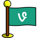 flag, media, networking, social, vine