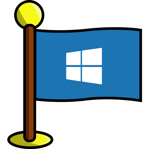 Flag, media, networking, social, windows icon - Free download
