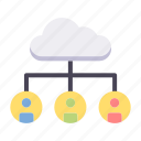cloud, group, people, person, database