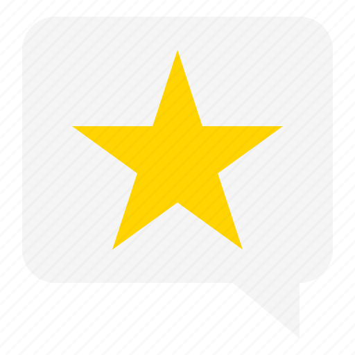 Favourite, media, social, speech bubble, star icon - Download on Iconfinder
