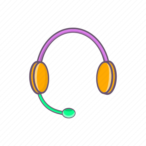 Cartoon, headphones, listen, microphone, sign, sound, stereo icon - Download on Iconfinder