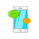cartoon, messages, object, phone, sign, sms, style