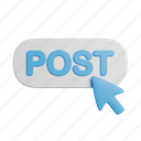 post, button, arrow, envelope, letter 