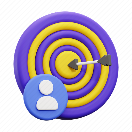 User target, target, focus, goal, dartboard, aim 3D illustration - Download on Iconfinder