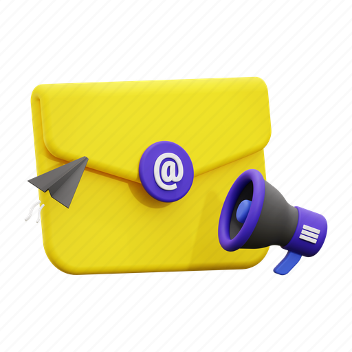 Email marketing, mail, marketing, email, advertising, envelope 3D illustration - Download on Iconfinder
