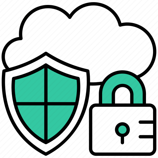Cloud, protection, security, password, lock, shield, data icon - Download on Iconfinder