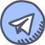 app, blue, chat, communication, message, telegram, user 