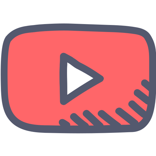 Influencer, media, music, play, red, video, youtube icon - Free download