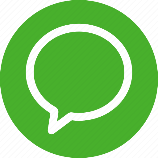 Circle, green, bubble, chat, chatting, comment, message icon - Download on Iconfinder