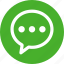 circle, green, bubble, chat, chatting, comment, message 