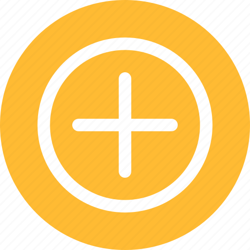 Circle, yellow, add, linecon, more, plus, round icon - Download on Iconfinder