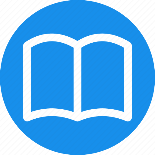 Blue, circle, book, bookmark, education, favorite, learn icon - Download on Iconfinder