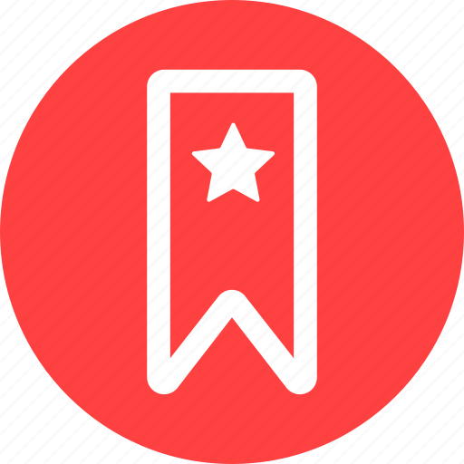 Circle, red, bookmark, favorite, mark, marker, ribbon icon - Download on Iconfinder