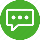 circle, green, bubble, chat, chatting, comment, message