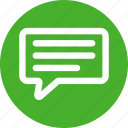 circle, green, chat, comment, compliant, discussion, feedback