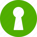 access, door, green, hole, key, keyhole, unlock