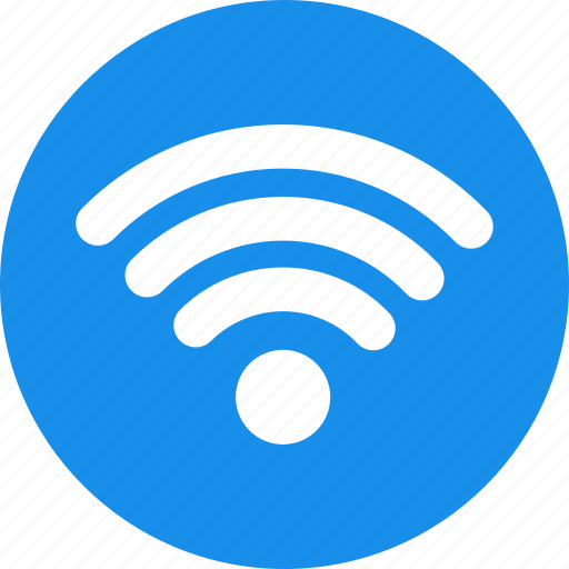 Blue, circle, internet, network, signal, wifi icon - Download on Iconfinder