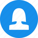 account, avatar, blue, circle, female, profile