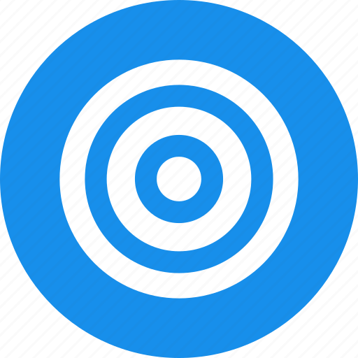 Aim, blue, bullseye, efficiency, goal, marketing, objective icon - Download on Iconfinder