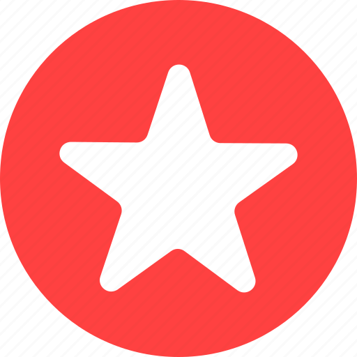 Achievement, bookmark, circle, favorite, ranking, red icon - Download on Iconfinder