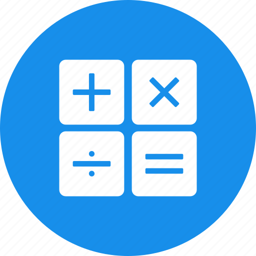 Accountant, accounting, blue, calculate，calculation, circle icon - Download on Iconfinder