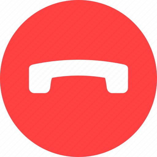 Call Circle End Finish Phone Red Talk Icon Download On Iconfinder