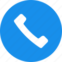 blue, call, circle, contact, phone, support, talk