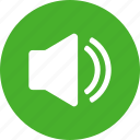 circle, green, music, sound, sounds, speaker