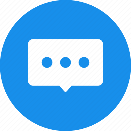 Blue, bubble, chat, chat bubble, chat window, communication, talk icon - Download on Iconfinder