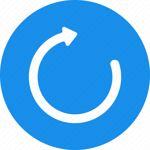 Blue, circle, refresh, reload, rotate, sync, update icon - Download on Iconfinder