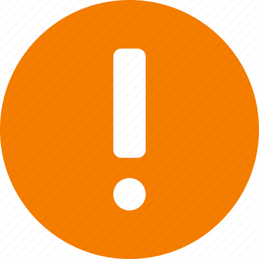 Alert, attention, caution, circle, danger, orange, warning icon - Download on Iconfinder