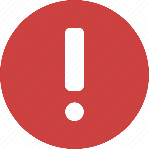 Alert, caution, danger, error, red, warning, exclamation icon - Download on Iconfinder