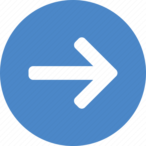 Arrow, blue, circle, east, forward, next, right icon - Download on Iconfinder