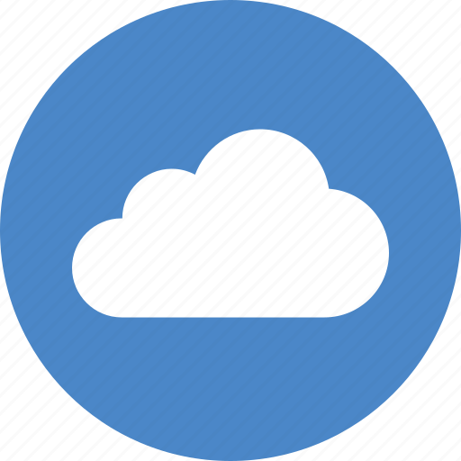 Blue, circle, cloud, computing, hosting, services, storage icon - Download on Iconfinder